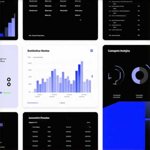 Advanced Local SEO Dashboard for Predictive Insights Screenshot of a high-tech local SEO analytics dashboard with graphs and competitor data