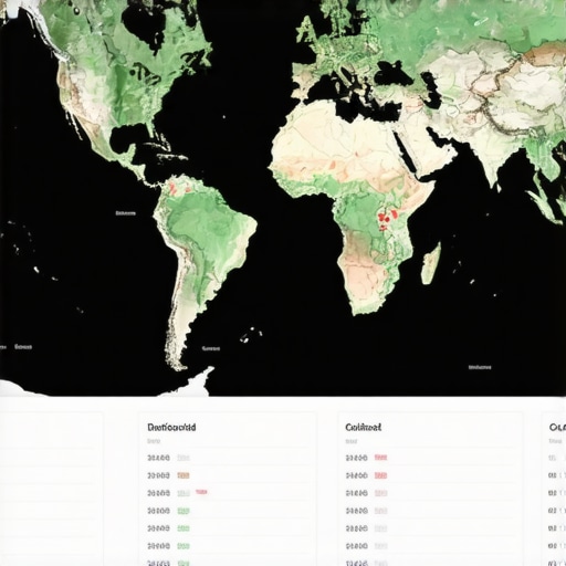 Screenshot of a digital map analytics dashboard showing local SEO performance metrics and keyword rankings