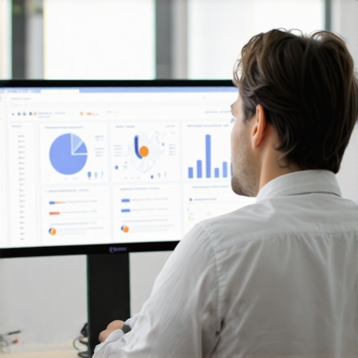 Person reviewing local SEO data and maps on a computer.