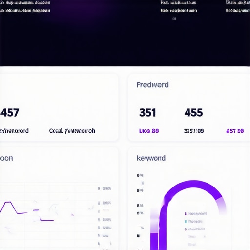 Analytics dashboard displaying local keyword rankings and predictive insights