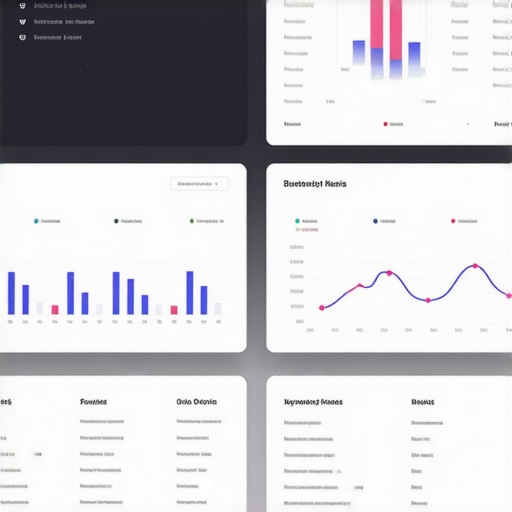 SEO dashboard showing local keyword rankings and analytics.
