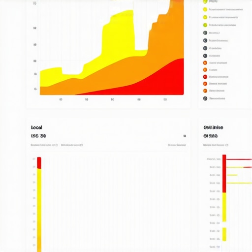 Dashboard showing heatmaps, geospatial analytics, and local SEO metrics