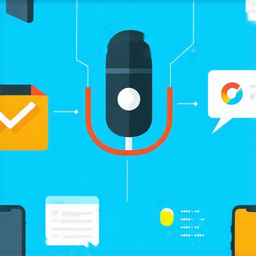Diagram showing integration of voice search with local SEO tactics, schema markup, keywords, and engagement metrics