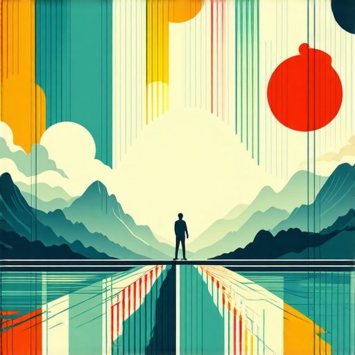 Conceptual digital landscape illustrating future trends in local SEO, AI, voice search, and privacy.