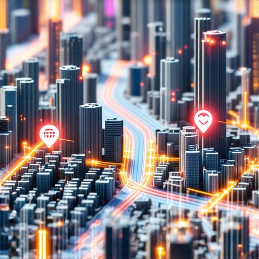 Digital city map with AI overlays symbolizing future local SEO trends.