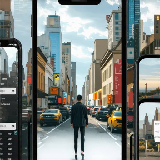 Future of Local Search in 2025 Futuristic local search interface with AI and AR elements in a cityscape