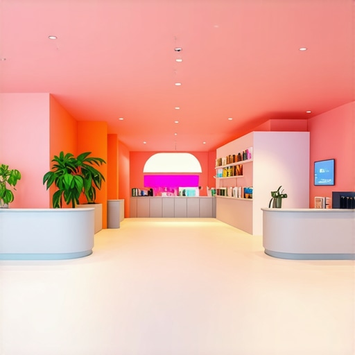 Augmented reality virtual tour showcasing a local business, engaging and futuristic