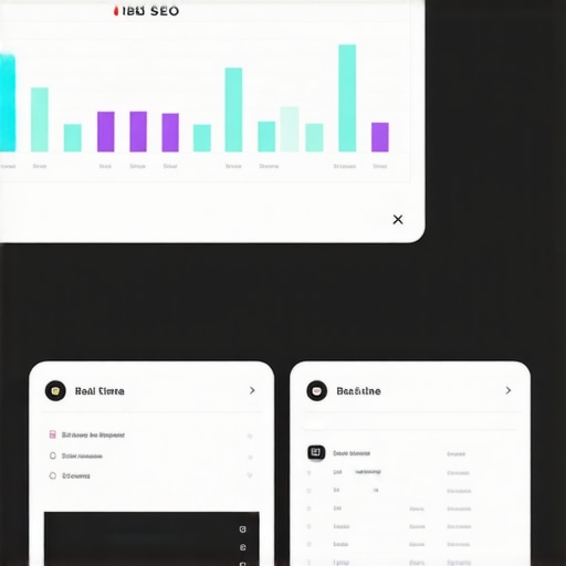 A digital dashboard with local SEO metrics and data visualizations