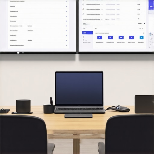 Digital screens displaying local search rankings and analytics
