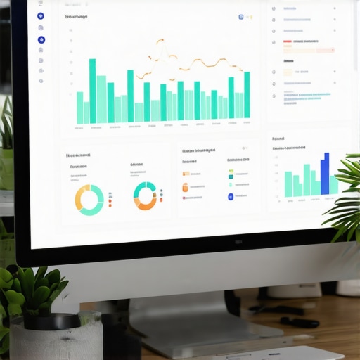 Local SEO Monitoring Dashboard Screenshot of local SEO analytics software showing ranking data and graphs