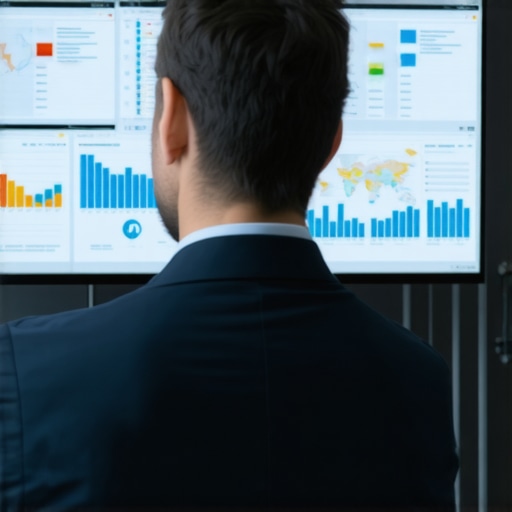 Businessman analyzing local search data for market insights